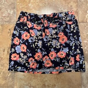 Croft & Barrow Mini Pencil Skirt Orange Blue Casual